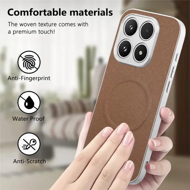 Coque Xiaomi 17 Magnétique à Motif Nœud Papillon en Simili Cuir