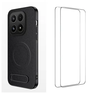 Coque Xiaomi 17 Carbone Magnétique avec 2 Verres Trempés