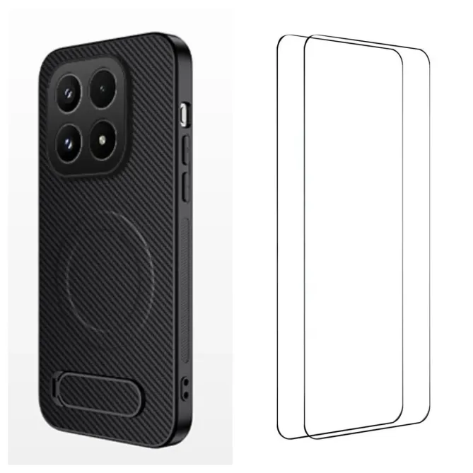 Coque Xiaomi 17 Carbone Magnétique avec 2 Verres Trempés