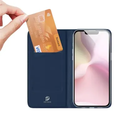 Housse iPhone 17e / 16e Revêtement Satiné Bleu marine - photo 10