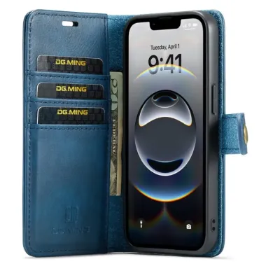 Housse iPhone 17e / 16e DG.MING détachable en cuir véritable Bleu marine - photo 42