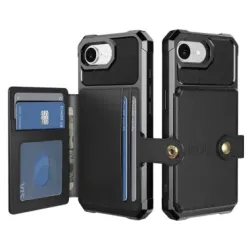 Coque iPhone 17e / 16e Porte-cartes Simili Cuir et TPU