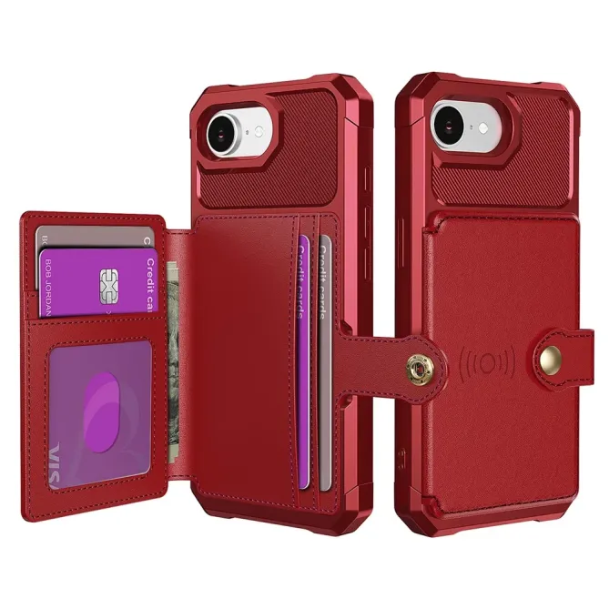 Coque iPhone 17e / 16e Porte-cartes Simili Cuir et TPU