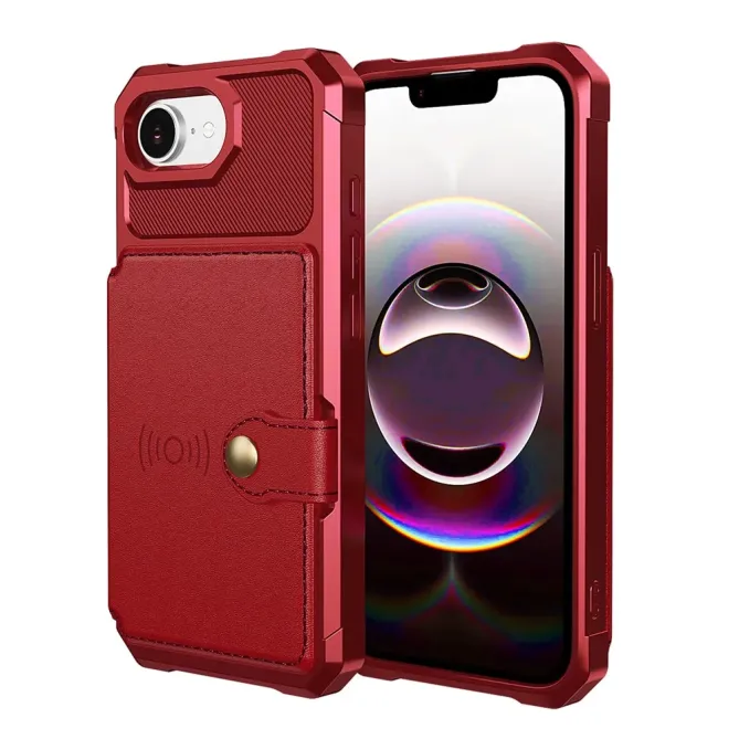 Coque iPhone 17e / 16e Porte-cartes Simili Cuir et TPU