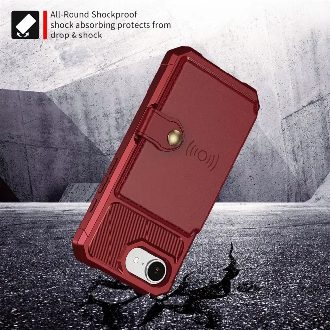 Coque iPhone 17e / 16e Porte-cartes Simili Cuir et TPU