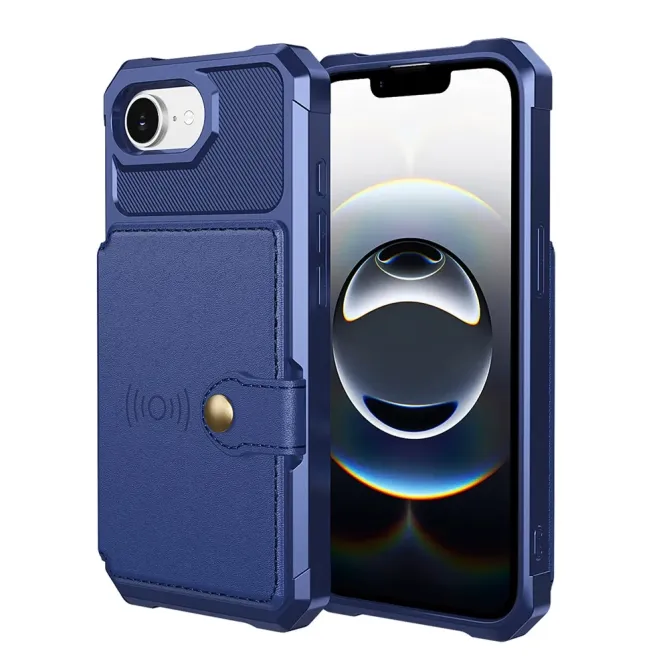 Coque iPhone 17e / 16e Porte-cartes Simili Cuir et TPU