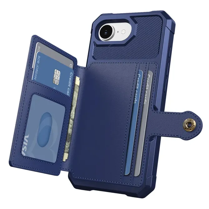 Coque iPhone 17e / 16e Porte-cartes Simili Cuir et TPU