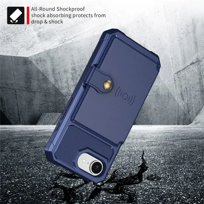 Coque iPhone 17e / 16e Porte-cartes Simili Cuir et TPU