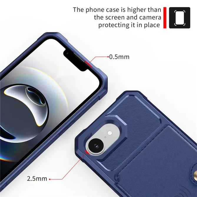 Coque iPhone 17e / 16e Porte-cartes Simili Cuir et TPU