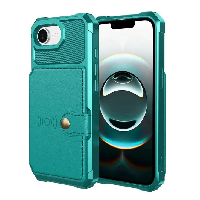 Coque iPhone 17e / 16e Porte-cartes Simili Cuir et TPU