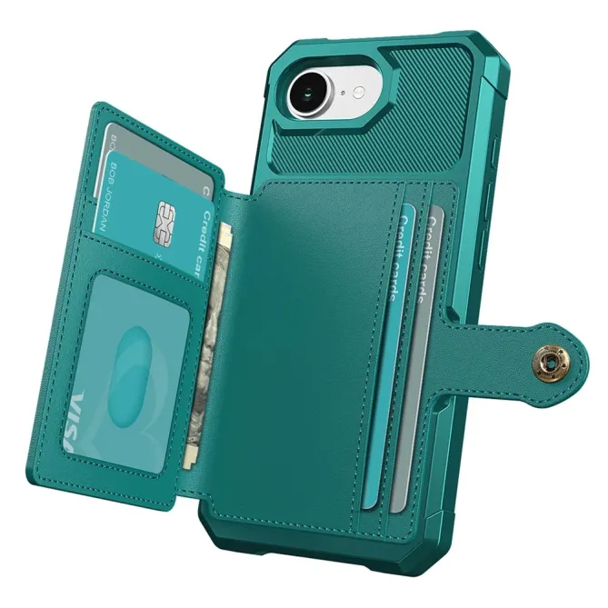 Coque iPhone 17e / 16e Porte-cartes Simili Cuir et TPU