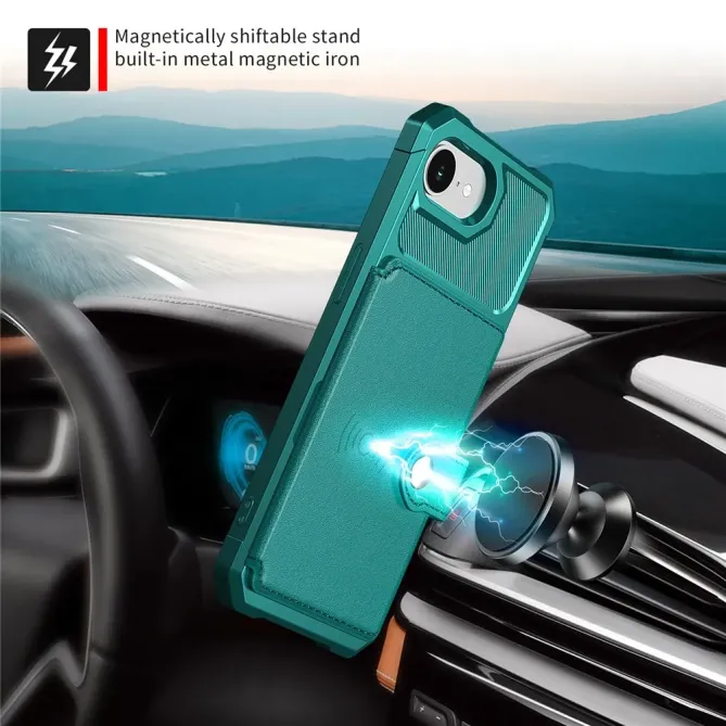 Coque iPhone 17e / 16e Porte-cartes Simili Cuir et TPU