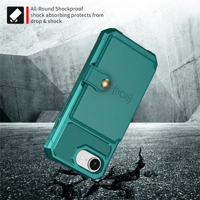Coque iPhone 17e / 16e Porte-cartes Simili Cuir et TPU