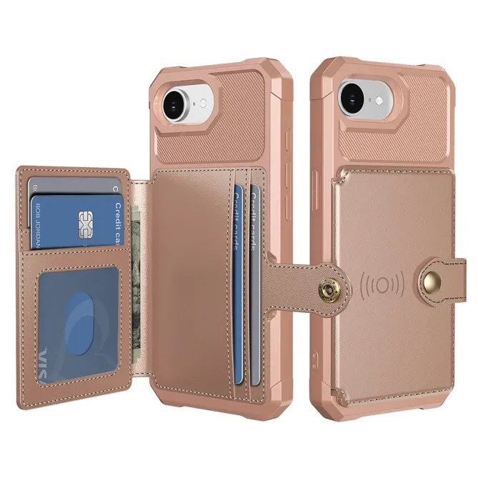 Coque iPhone 17e / 16e Porte-cartes Simili Cuir et TPU