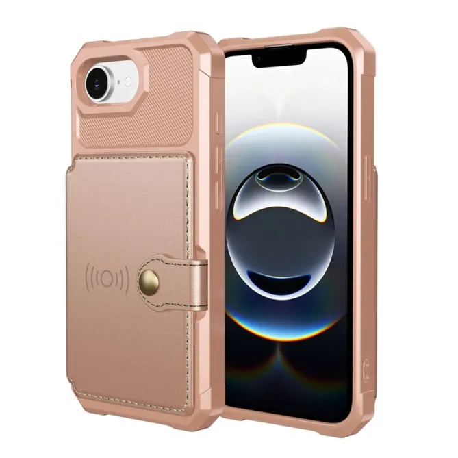 Coque iPhone 17e / 16e Porte-cartes Simili Cuir et TPU