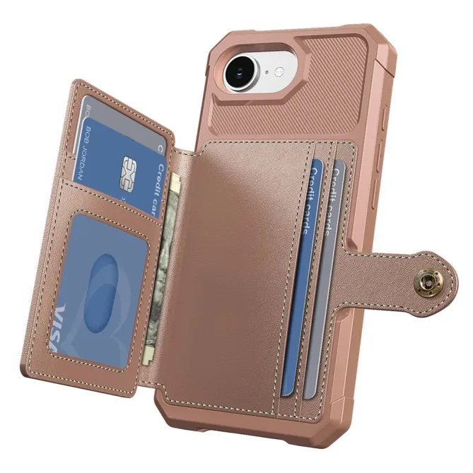 Coque iPhone 17e / 16e Porte-cartes Simili Cuir et TPU