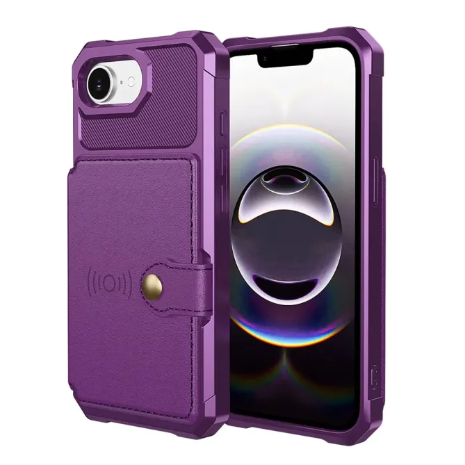 Coque iPhone 17e / 16e Porte-cartes Simili Cuir et TPU