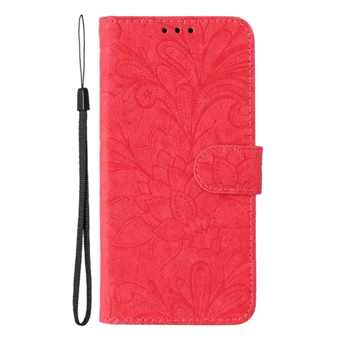 Housse iPhone 17e / 16e Fleurs Dentelle en Simili Cuir