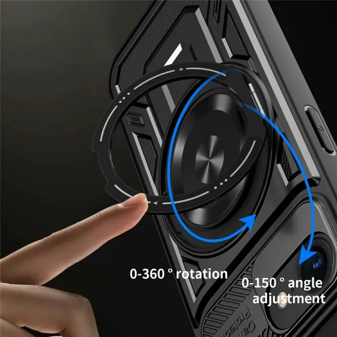 Coque iPhone 17e / 16e Magnétique avec Anneau Support Rotatif