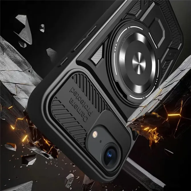 Coque iPhone 17e / 16e Magnétique avec Anneau Support Rotatif