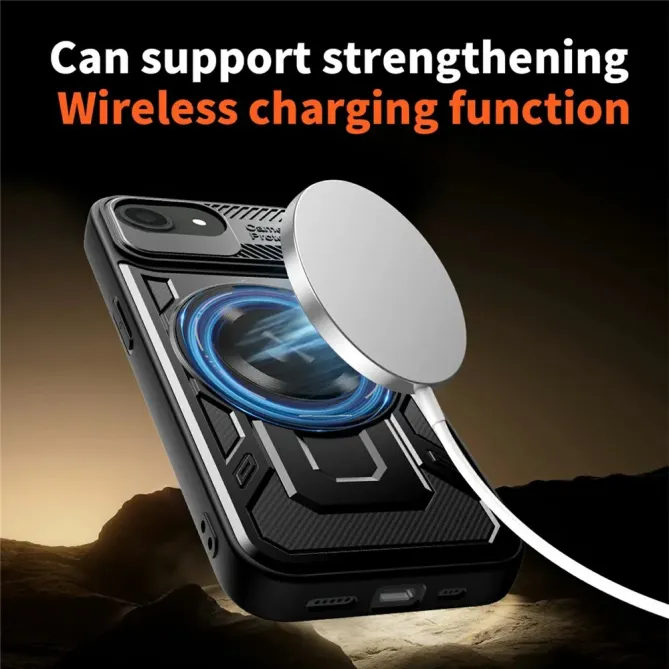 Coque iPhone 17e / 16e Magnétique avec Anneau Support Rotatif
