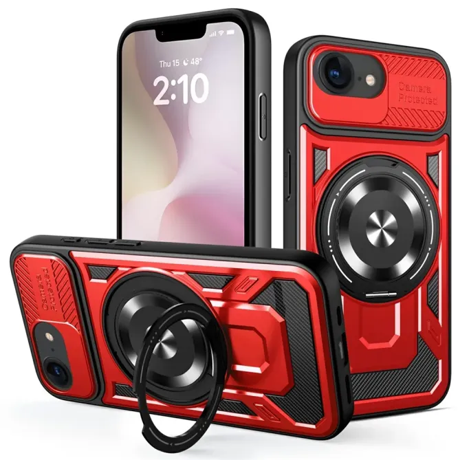 Coque iPhone 17e / 16e Magnétique avec Anneau Support Rotatif