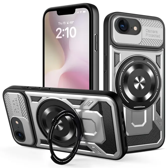 Coque iPhone 17e / 16e Magnétique avec Anneau Support Rotatif