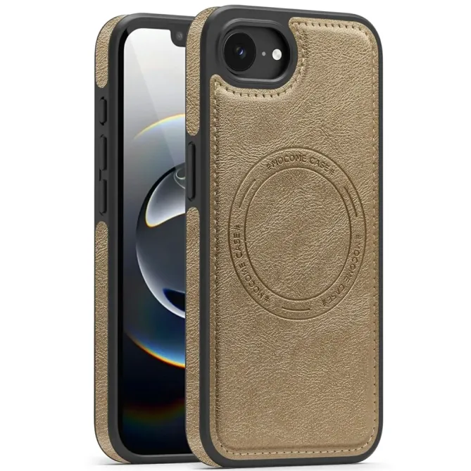 Coque iPhone 17e / 16e Compatible MagSafe Effet Cuir