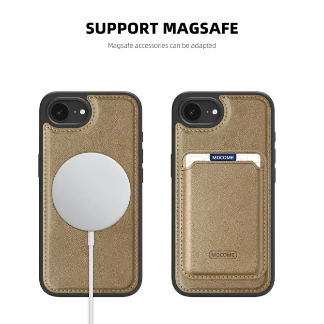 Coque iPhone 17e / 16e Compatible MagSafe Effet Cuir