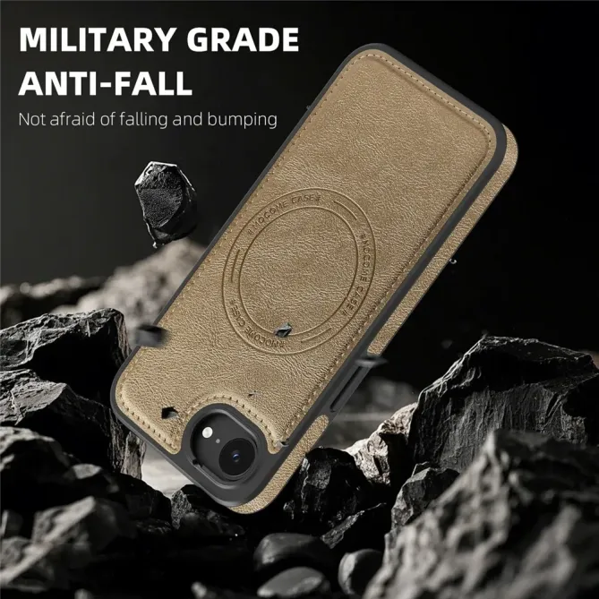 Coque iPhone 17e / 16e Compatible MagSafe Effet Cuir