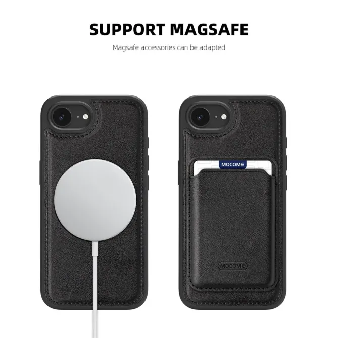 Coque iPhone 17e / 16e Compatible MagSafe Effet Cuir