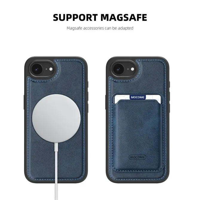 Coque iPhone 17e / 16e Compatible MagSafe Effet Cuir