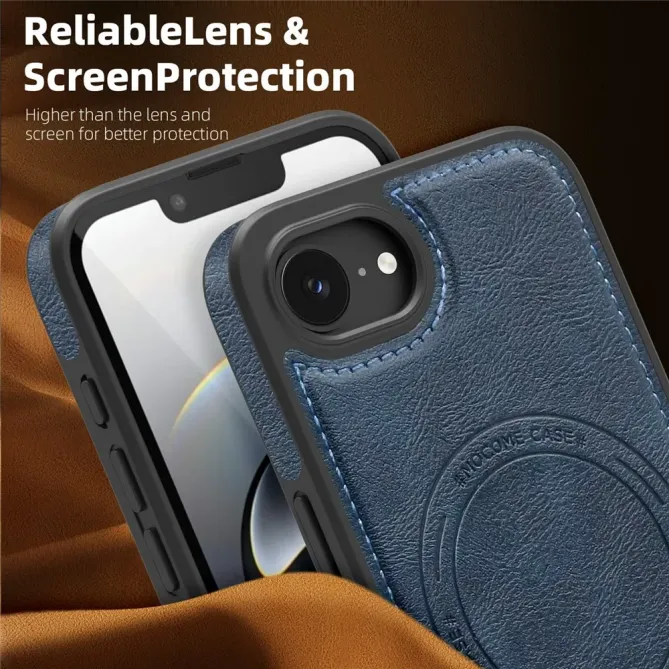 Coque iPhone 17e / 16e Compatible MagSafe Effet Cuir