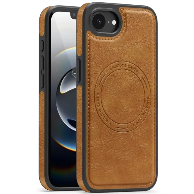 Coque iPhone 17e / 16e Compatible MagSafe Effet Cuir