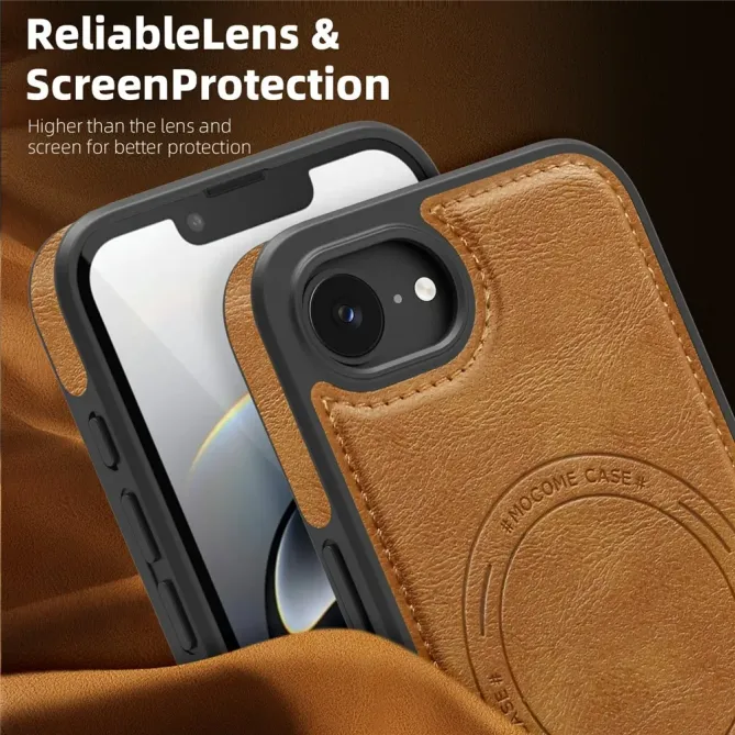 Coque iPhone 17e / 16e Compatible MagSafe Effet Cuir