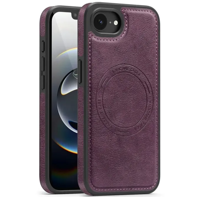 Coque iPhone 17e / 16e Compatible MagSafe Effet Cuir