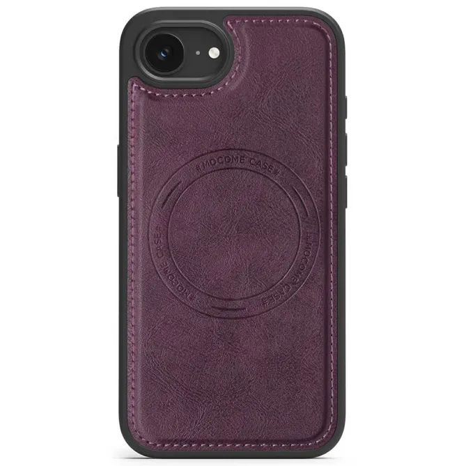 Coque iPhone 17e / 16e Compatible MagSafe Effet Cuir