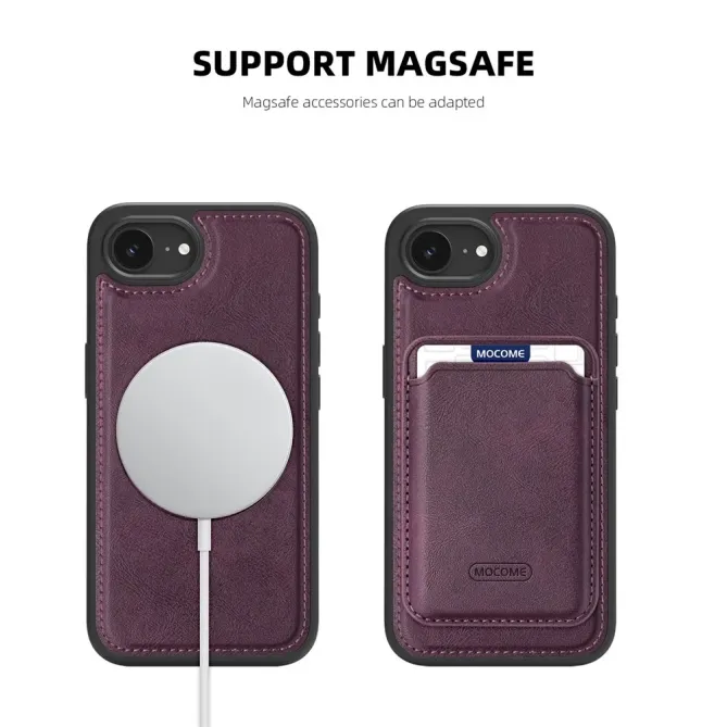 Coque iPhone 17e / 16e Compatible MagSafe Effet Cuir