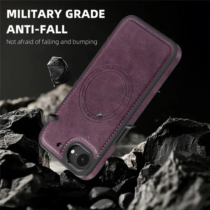 Coque iPhone 17e / 16e Compatible MagSafe Effet Cuir
