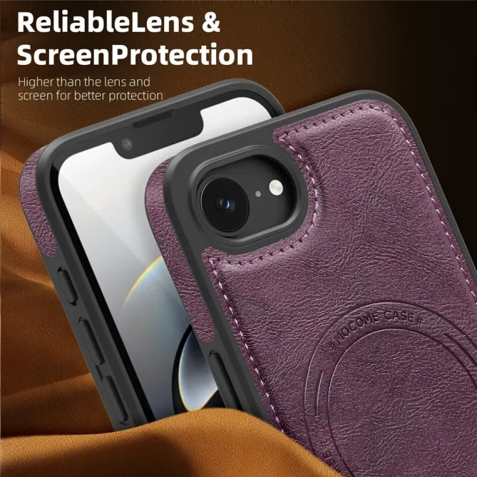 Coque iPhone 17e / 16e Compatible MagSafe Effet Cuir