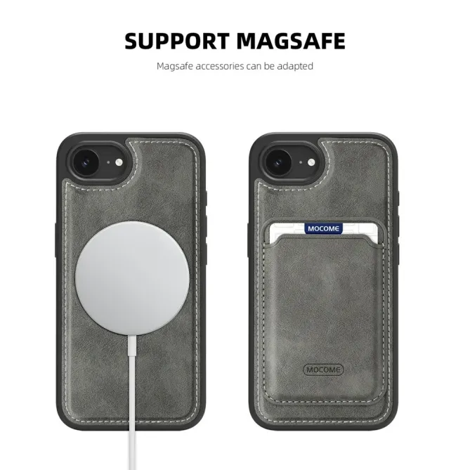Coque iPhone 17e / 16e Compatible MagSafe Effet Cuir