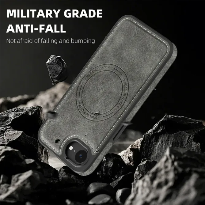 Coque iPhone 17e / 16e Compatible MagSafe Effet Cuir