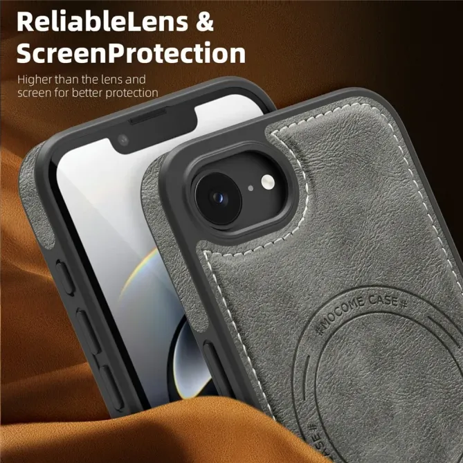 Coque iPhone 17e / 16e Compatible MagSafe Effet Cuir