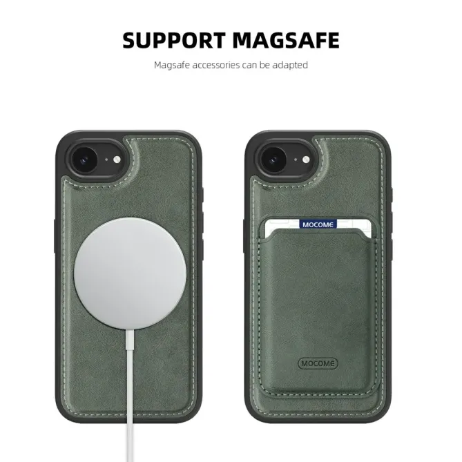 Coque iPhone 17e / 16e Compatible MagSafe Effet Cuir