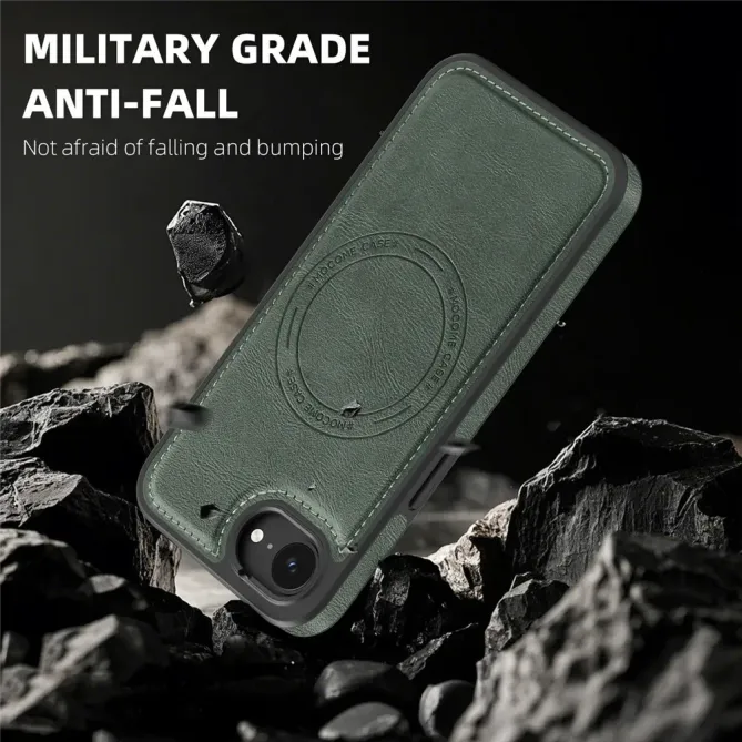 Coque iPhone 17e / 16e Compatible MagSafe Effet Cuir