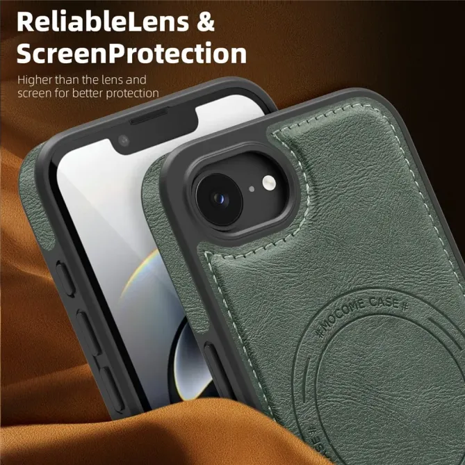 Coque iPhone 17e / 16e Compatible MagSafe Effet Cuir