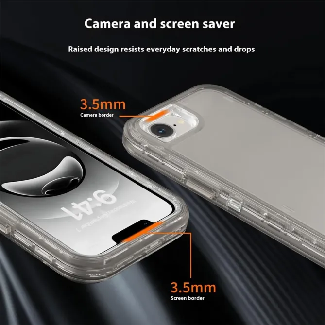 Coque iPhone 17e / 16e 3 en 1 Démontable Transparente Antichoc