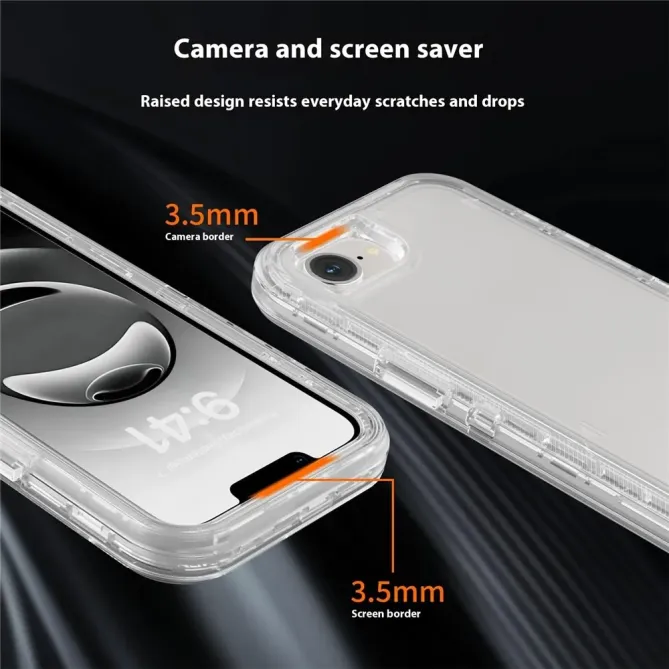 Coque iPhone 17e / 16e 3 en 1 Démontable Transparente Antichoc
