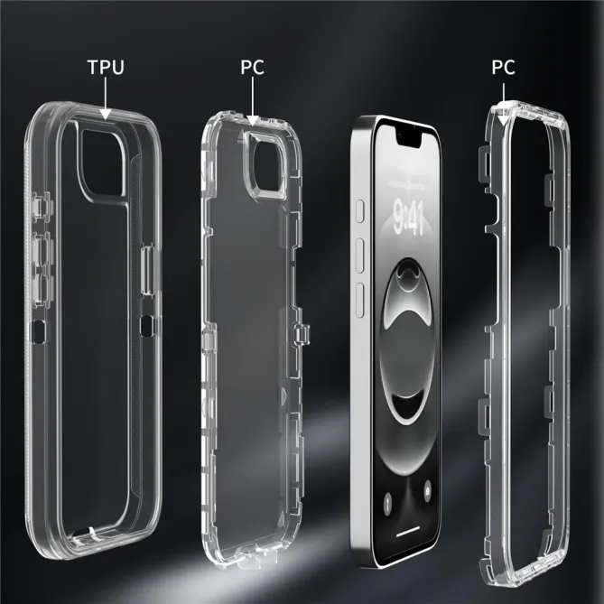 Coque iPhone 17e / 16e 3 en 1 Démontable Transparente Antichoc