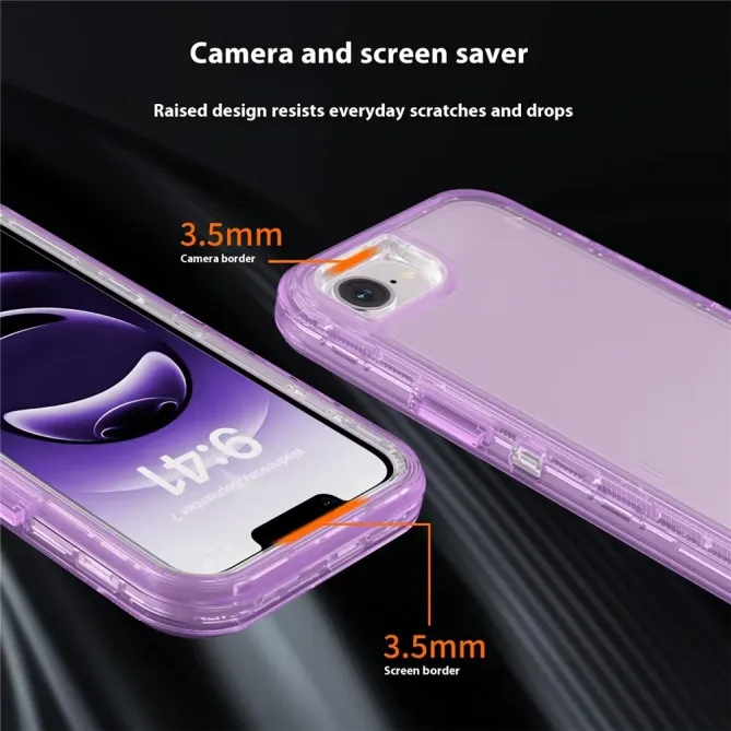 Coque iPhone 17e / 16e 3 en 1 Démontable Transparente Antichoc